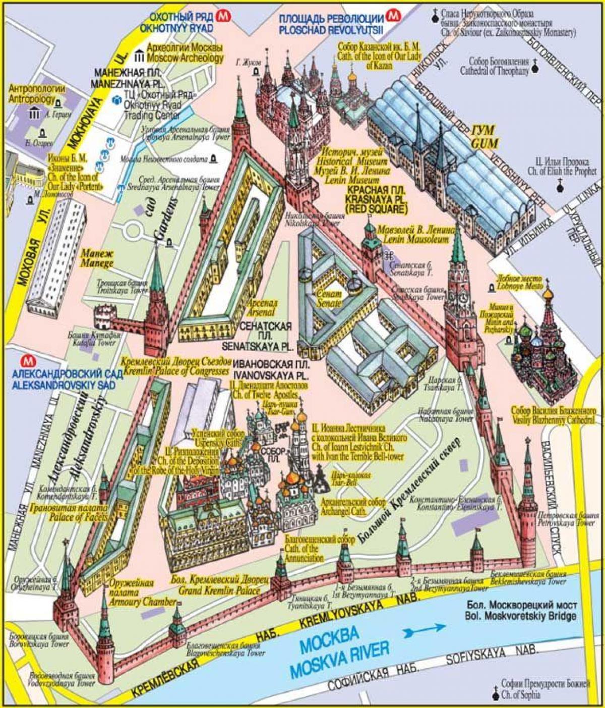 میدان سرخ مسکو نقشه