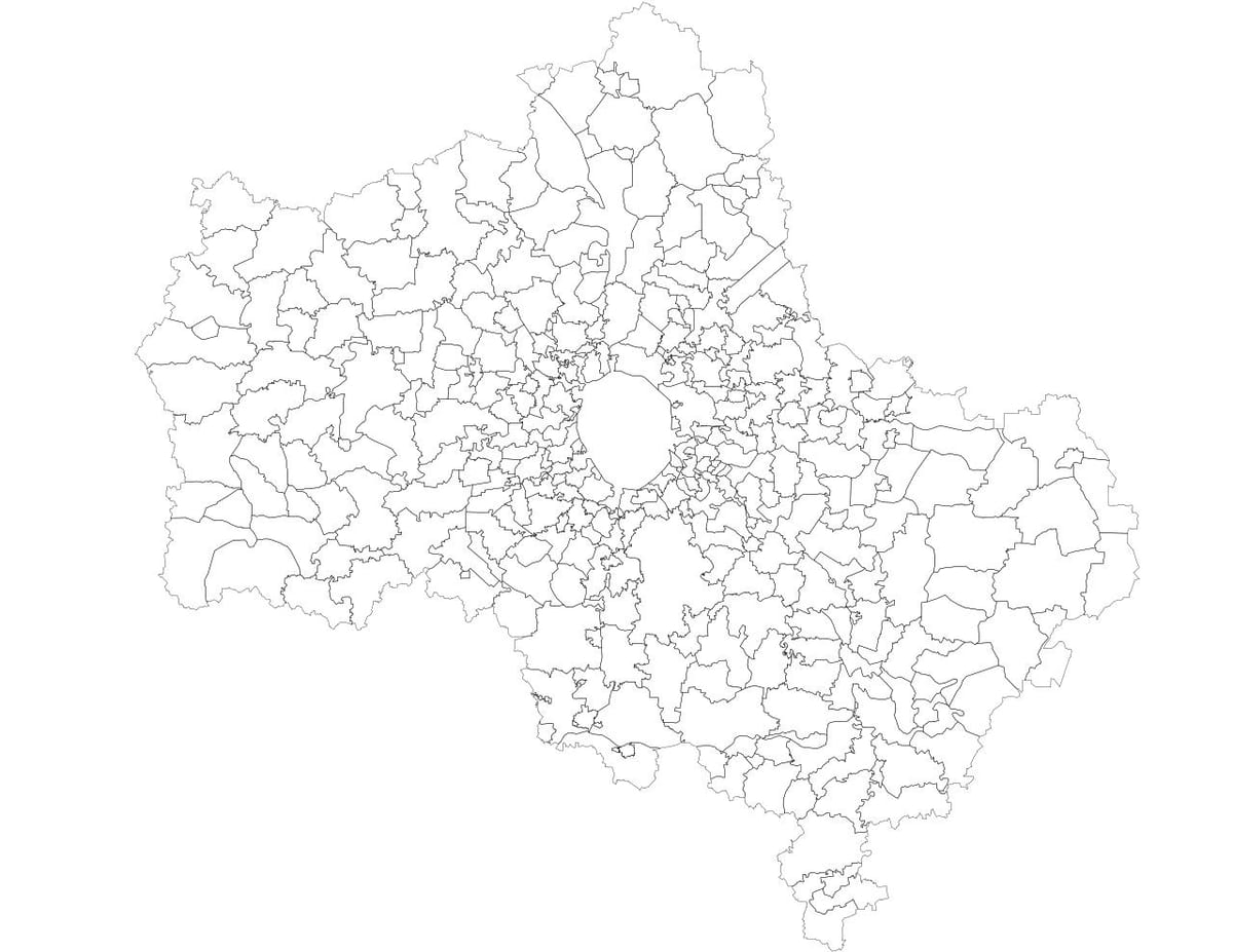 Moskva شهرداری نقشه