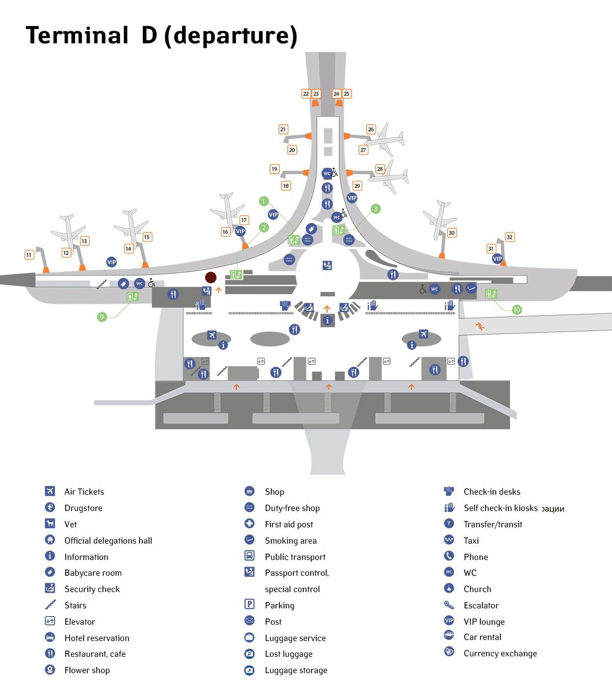 Sheremetyevo نقشه ترمینال d
