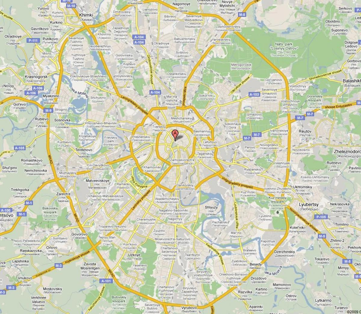 Moskva حومه نقشه