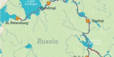 نقشه از سنت پترزبورگ به مسکو کروز