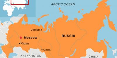مسکو محل بر روی نقشه